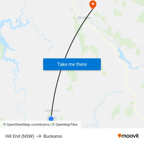 Hill End (NSW) to Buckaroo map