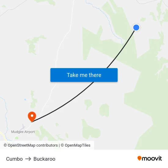 Cumbo to Buckaroo map