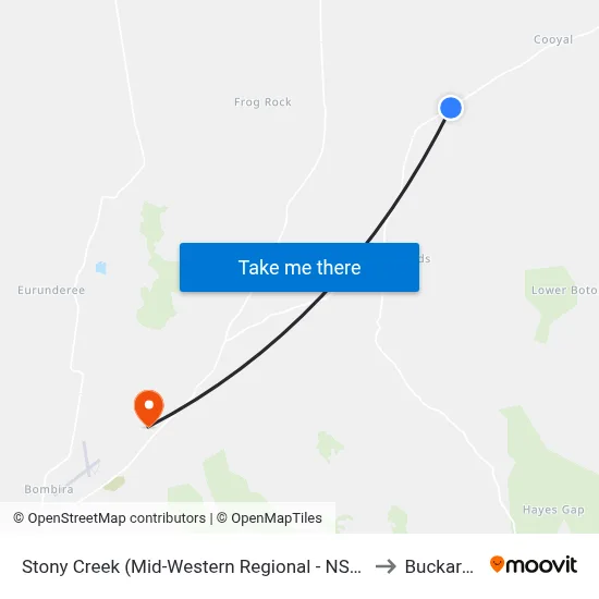 Stony Creek (Mid-Western Regional - NSW) to Buckaroo map
