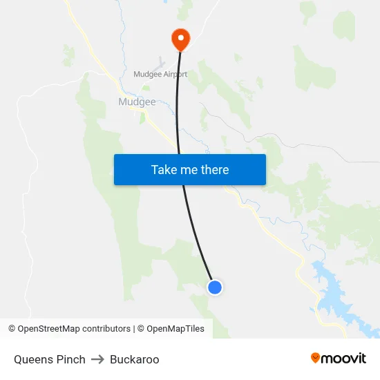 Queens Pinch to Buckaroo map