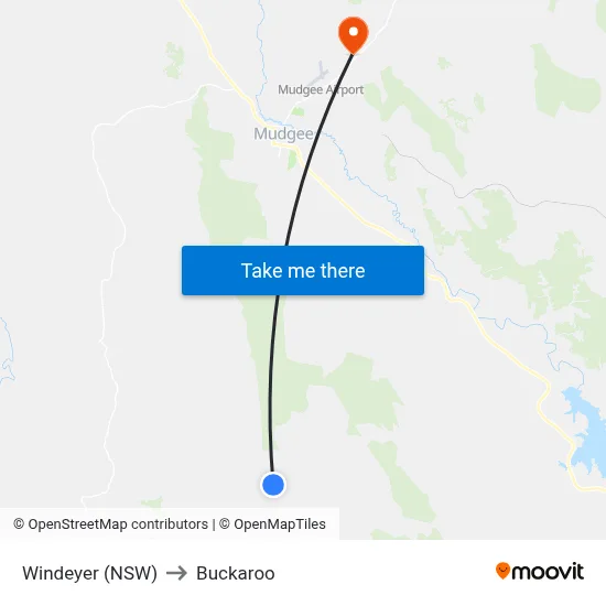 Windeyer (NSW) to Buckaroo map