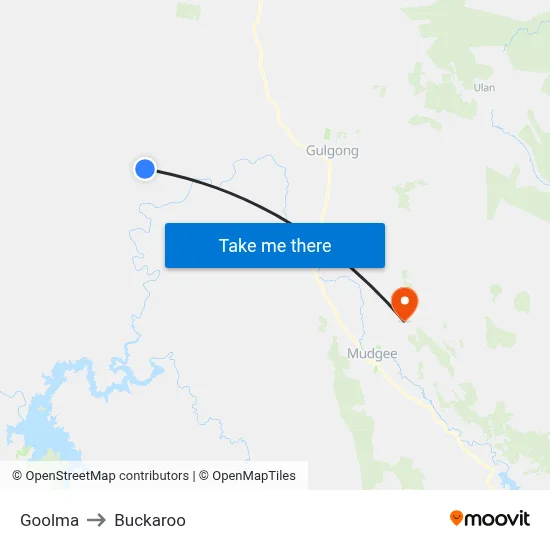 Goolma to Buckaroo map