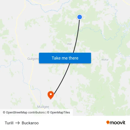 Turill to Buckaroo map
