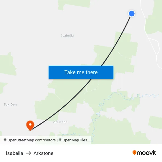 Isabella to Arkstone map