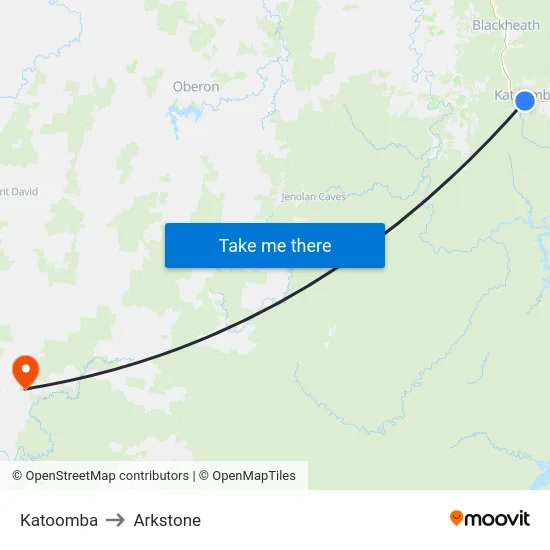 Katoomba to Arkstone map