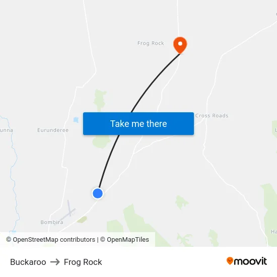 Buckaroo to Frog Rock map