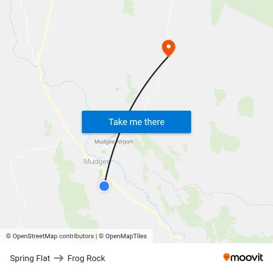 Spring Flat to Frog Rock map
