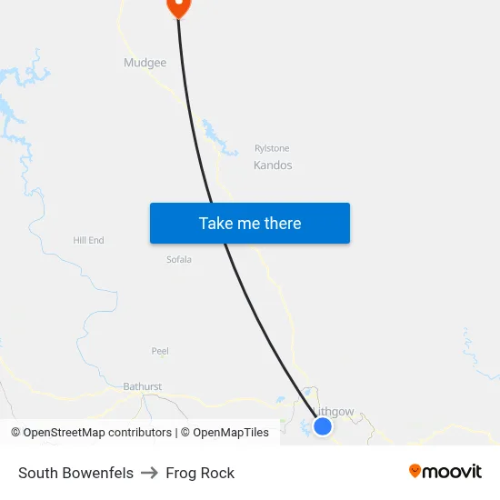 South Bowenfels to Frog Rock map