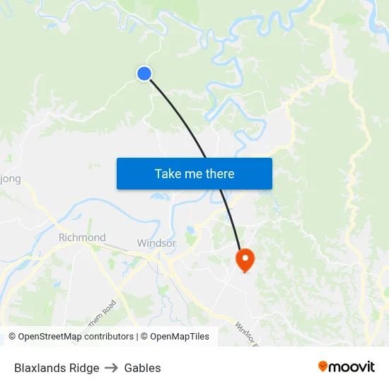 Blaxlands Ridge to Gables map