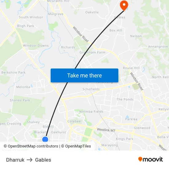 Dharruk to Gables map