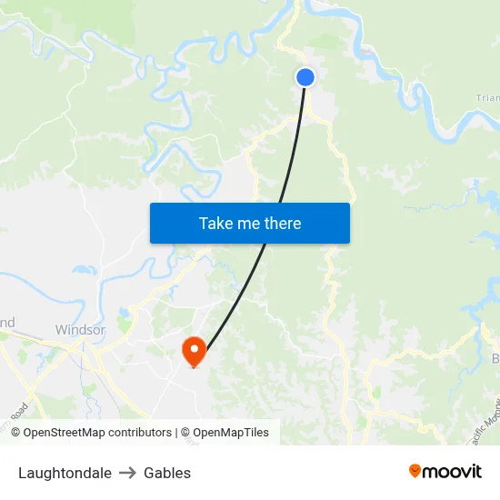 Laughtondale to Gables map