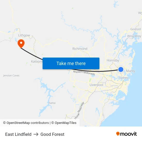 East Lindfield to Good Forest map