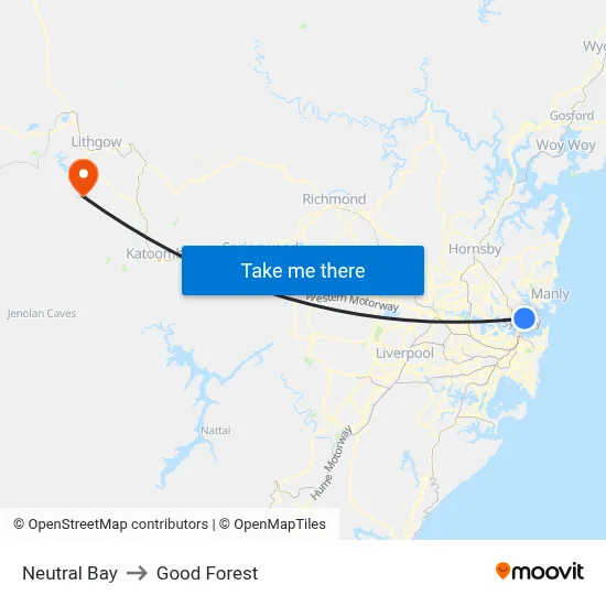 Neutral Bay to Good Forest map