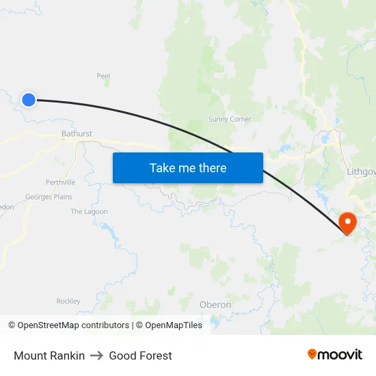 Mount Rankin to Good Forest map