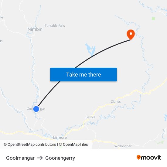 Goolmangar to Goonengerry map