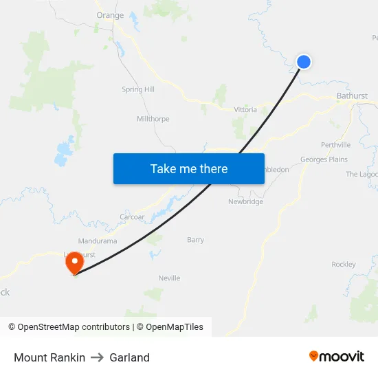 Mount Rankin to Garland map