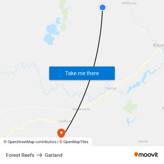 Forest Reefs to Garland map