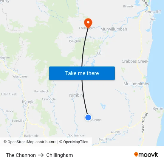 The Channon to Chillingham map