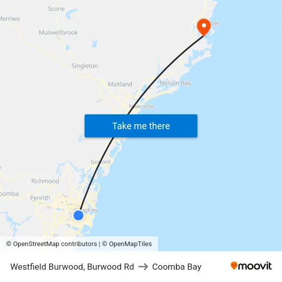Westfield Burwood, Burwood Rd to Coomba Bay map
