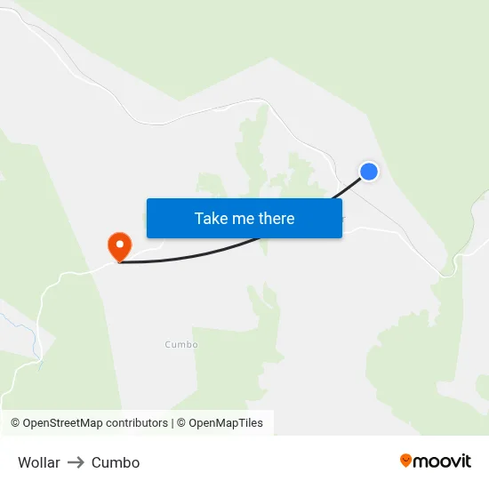Wollar to Cumbo map