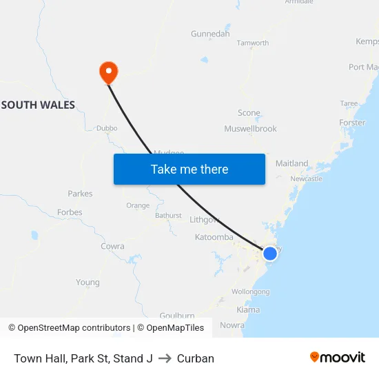 Town Hall, Park St, Stand J to Curban map