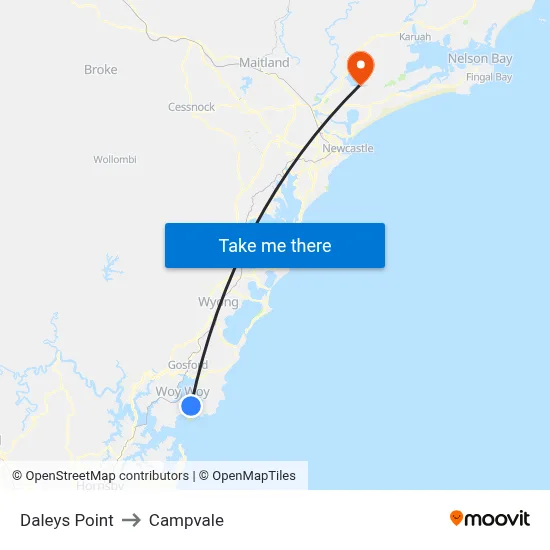 Daleys Point to Campvale map