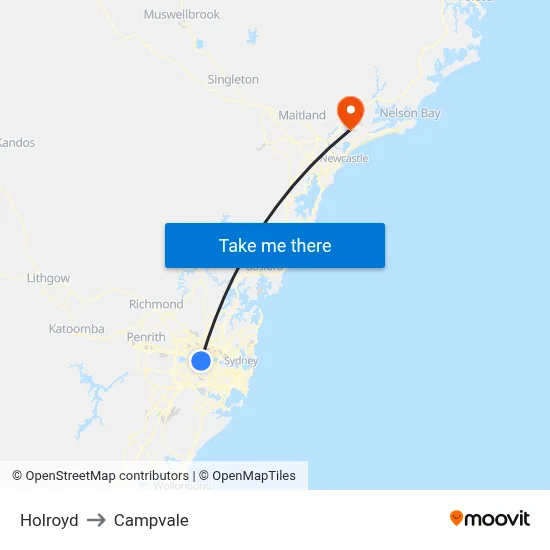 Holroyd to Campvale map