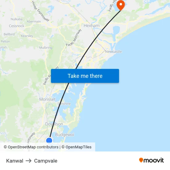 Kanwal to Campvale map