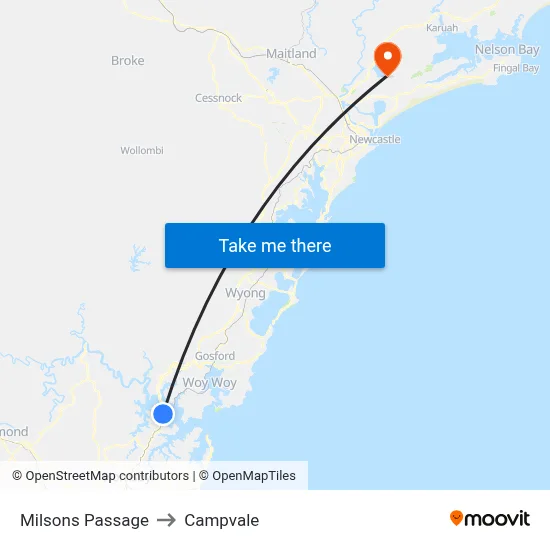 Milsons Passage to Campvale map