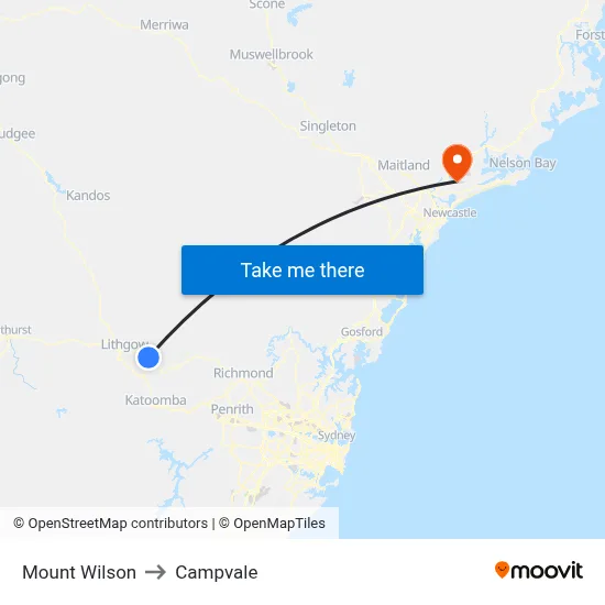 Mount Wilson to Campvale map