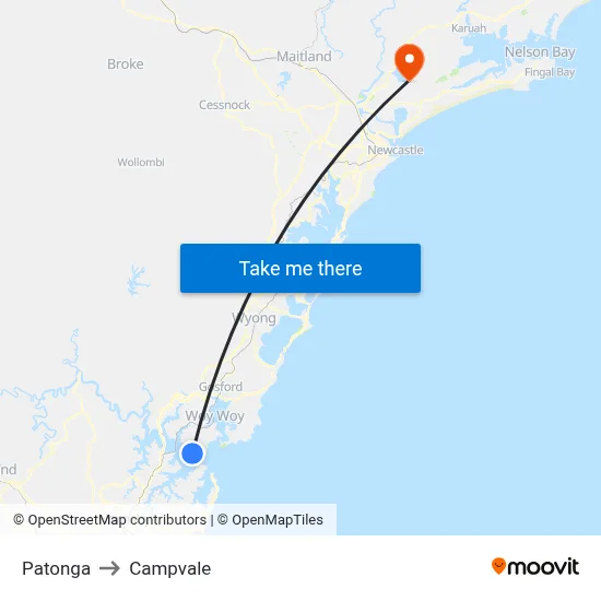 Patonga to Campvale map