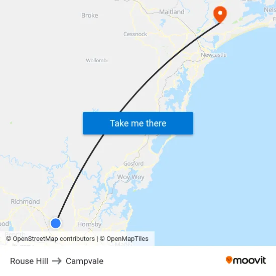 Rouse Hill to Campvale map