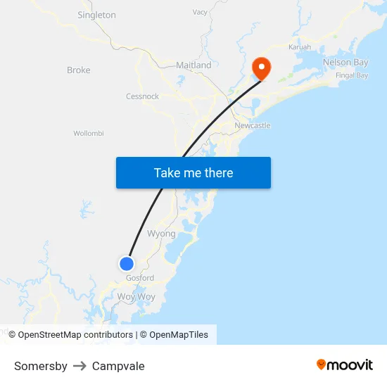 Somersby to Campvale map