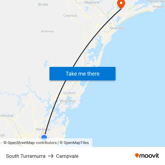 South Turramurra to Campvale map