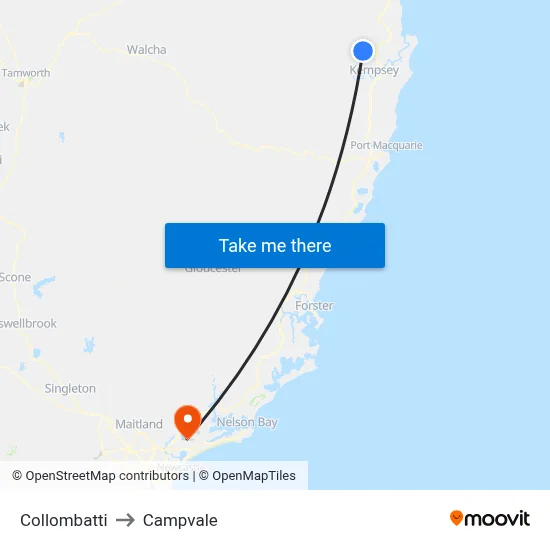 Collombatti to Campvale map