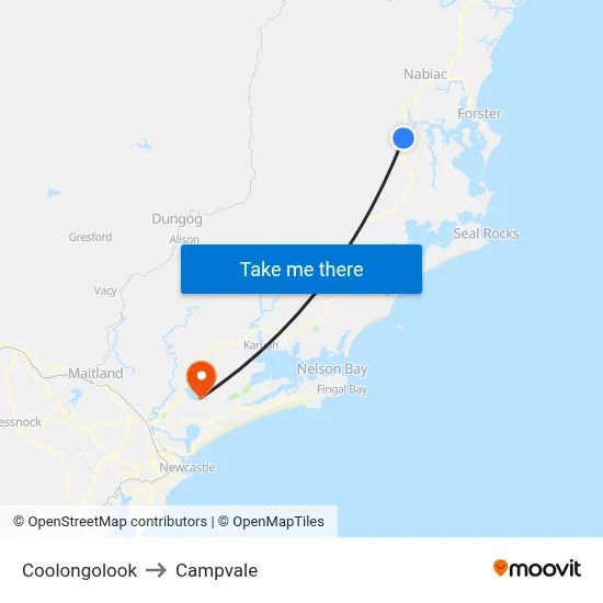Coolongolook to Campvale map