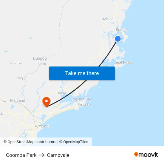 Coomba Park to Campvale map