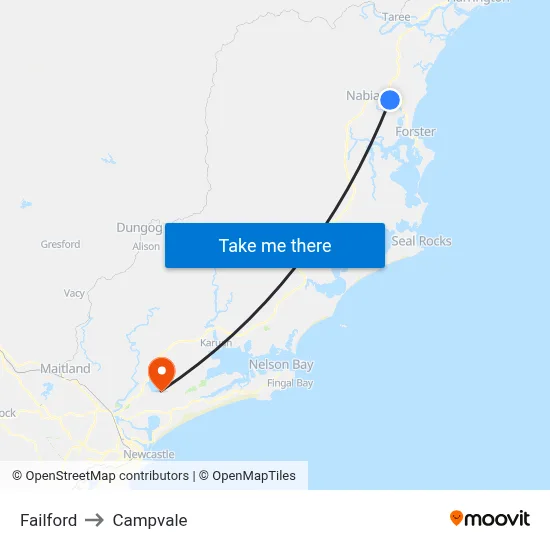 Failford to Campvale map