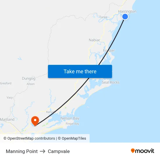 Manning Point to Campvale map