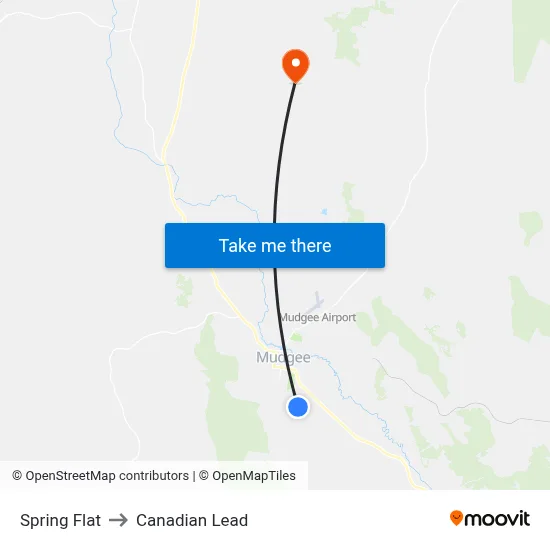 Spring Flat to Canadian Lead map