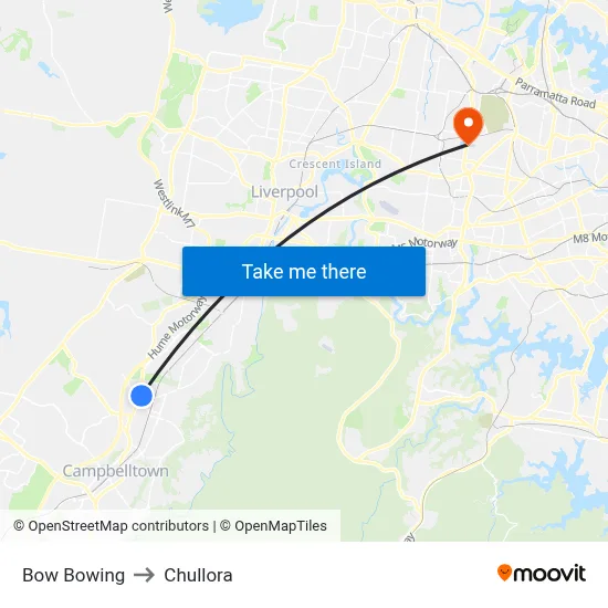 Bow Bowing to Chullora map
