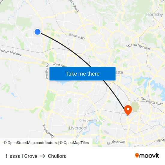 Hassall Grove to Chullora map