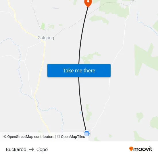 Buckaroo to Cope map