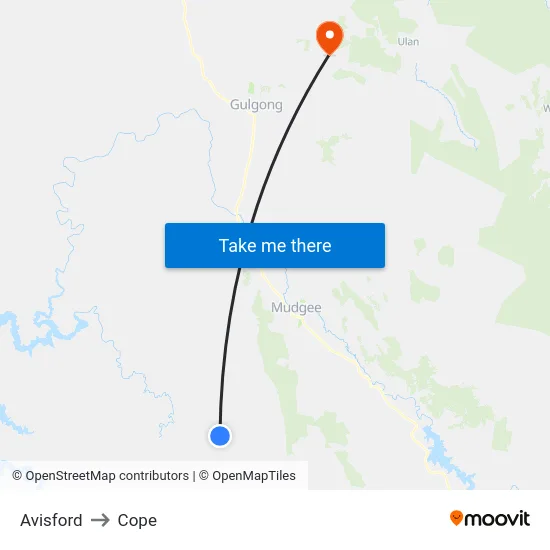 Avisford to Cope map