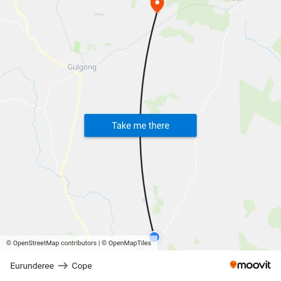 Eurunderee to Cope map
