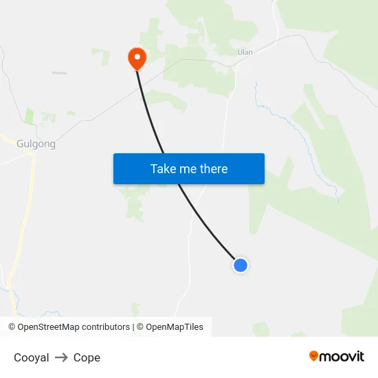 Cooyal to Cope map