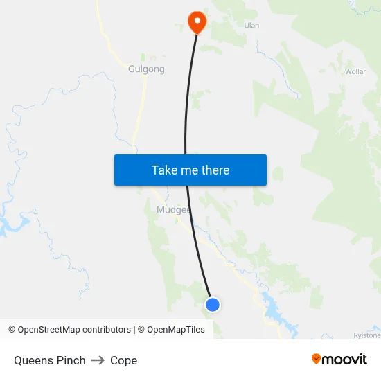 Queens Pinch to Cope map