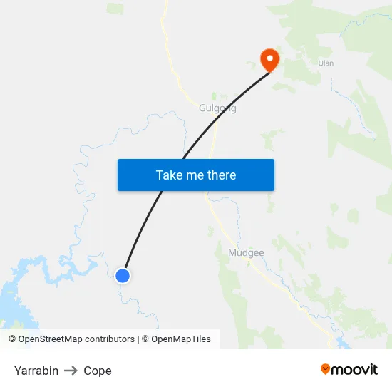 Yarrabin to Cope map