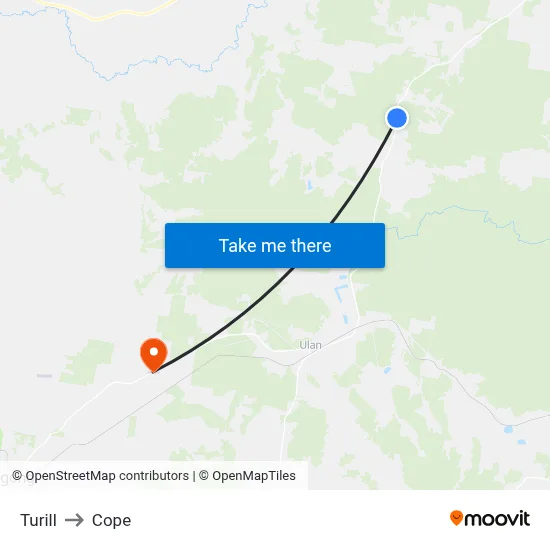 Turill to Cope map