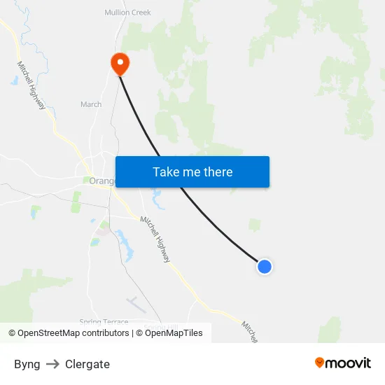 Byng to Clergate map